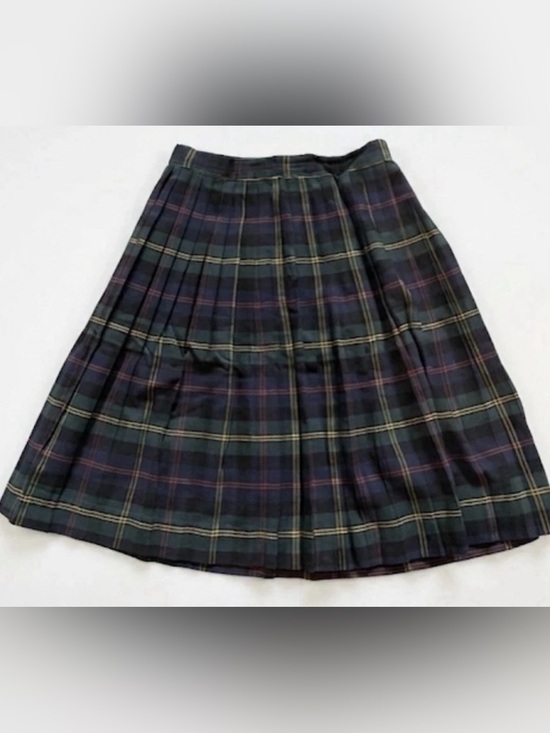 Glen of Michigan Dresses & Skirts - Rare Glen of Michigan Pleated Plaid Skirt Blue Green Red Bill Atkinson Era Vtg